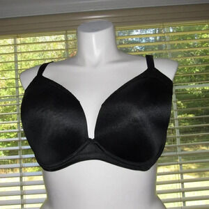 DREAMFIT Plunge Underwire Black Bra Size 46DD